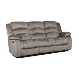 Sofa bergere Musil 3 cuerpos asientos laterales independientes cafe grisaceo