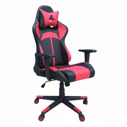 Silla Gamer Vortex reclinacion extrema ecocuero negro y rojo