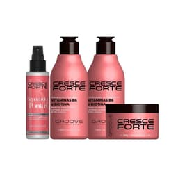 Kit de Crecimiento Cresce Forte Peque o leo Reparador de Puntas Groove Rosado