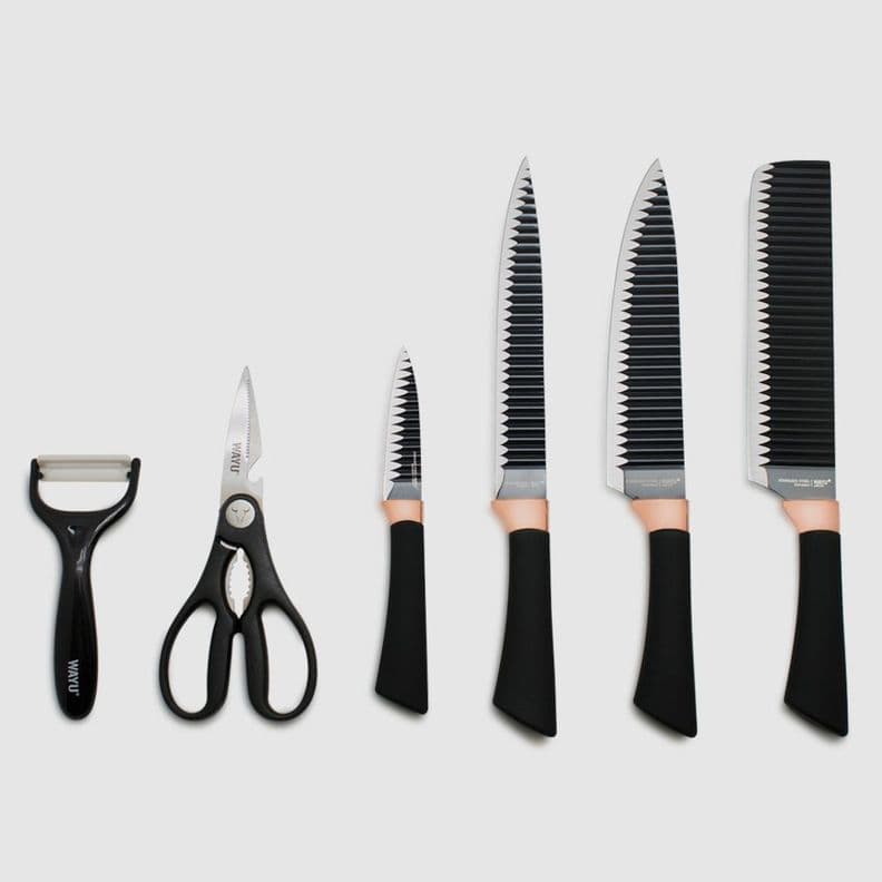 Set Cuchillos Rolling Wayu Negro