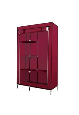 Closet Organizador Armable Tela 2 Cuerpos Wine Red 105x45x175 CM Fucsia