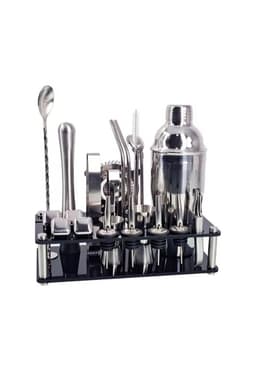 Juego Cocteleria Bar Pub 23 Piezas 750 ML Plata