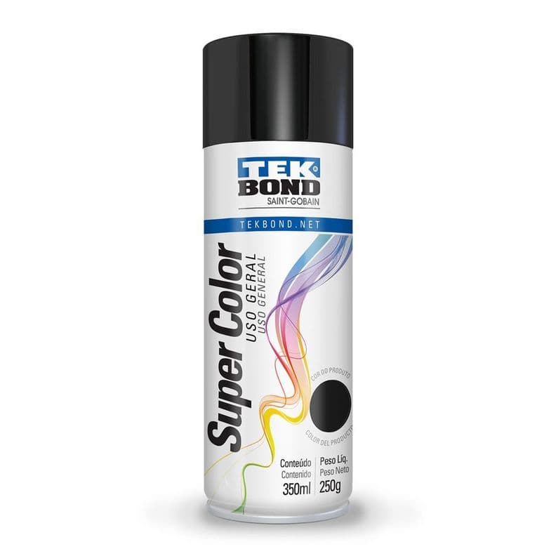 Pintura Spray Acrilica Super Color Negro Brillante 350 ml