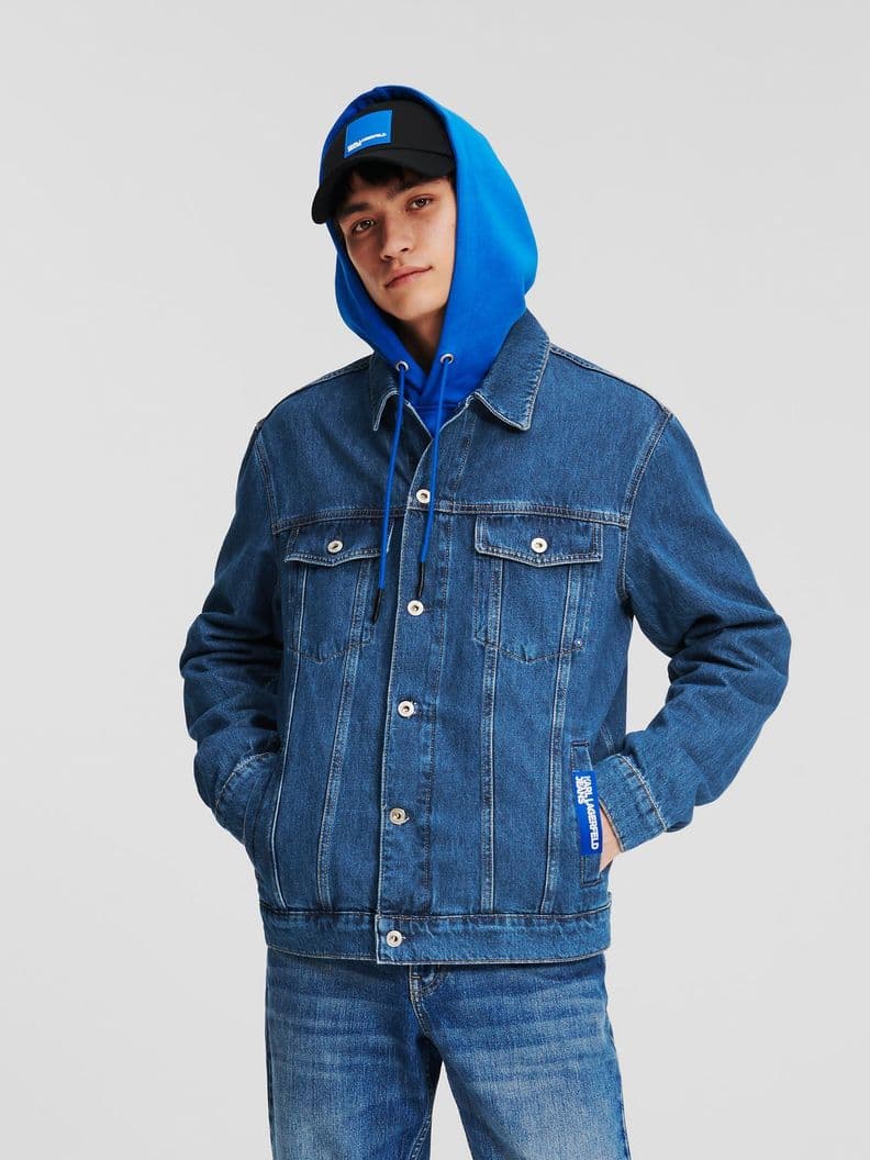 Chaqueta regular denim Azul Karl Lagerfeld XXL