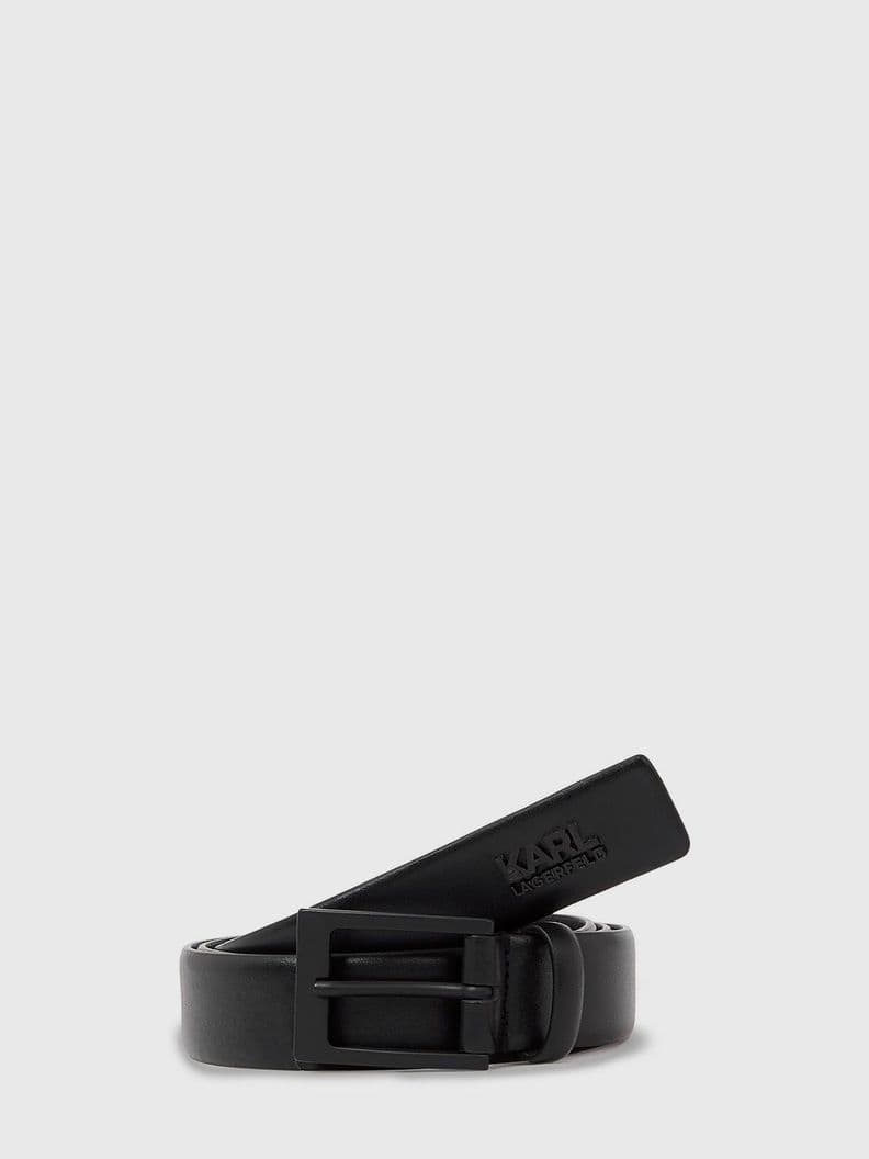 Cinturon en cuero K / Pebble Negro Karl Lagerfeld S