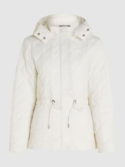 Chaqueta ligera acolchada con patron de ondas Blanco M