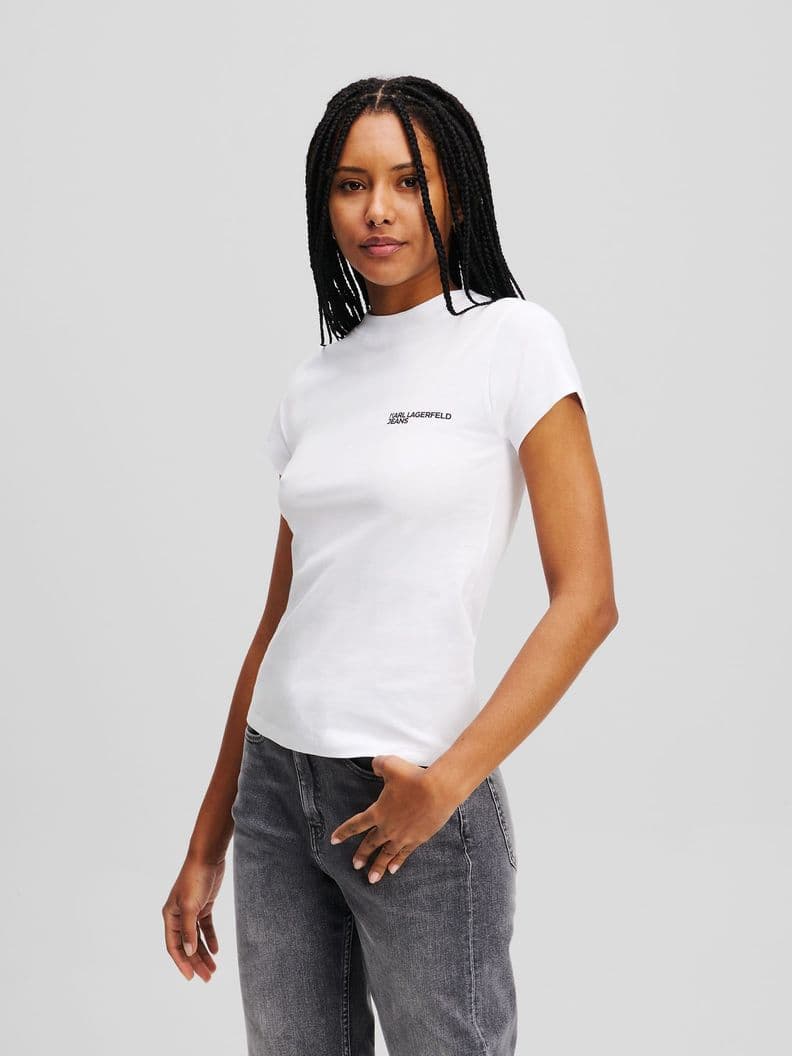 Polera slim con logotipo Blanco Karl Lagerfeld XL
