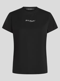Polera essential de firma bordada Negro Karl Lagerfeld S