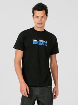 Polera slim con logo Negro Karl Lagerfeld M