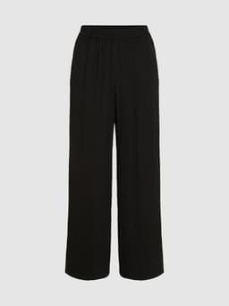 Pantalon con logo de tejido en jacquard Negro S