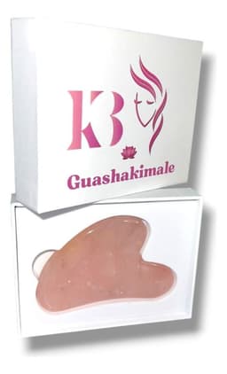 Cuarzo Rosa Gua-sha Masajeador Facial Linfatico