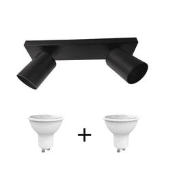 Pack Barra Runner 2 Luces Negro