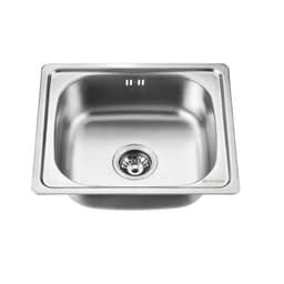 Lavaplatos Empotrado 460 x 400 1 Cubeta Splendid Acero Inox Plateado Metalico