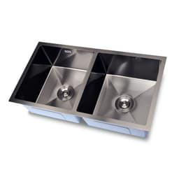 Lavaplatos Doble Black 800x450mm Premium Gris