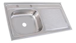 Lavaplatos Sobreponer 1000x500 Comb. Derecho Splendid Plateado Metalico