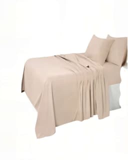 SET DE SABANA 200 HILOS 2 PLAZAS COLOR BEIGE