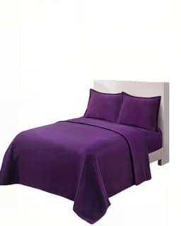 SABANA PREMIUM POLAR PLAZA Y MEDIA COLOR MORADO OSCURO