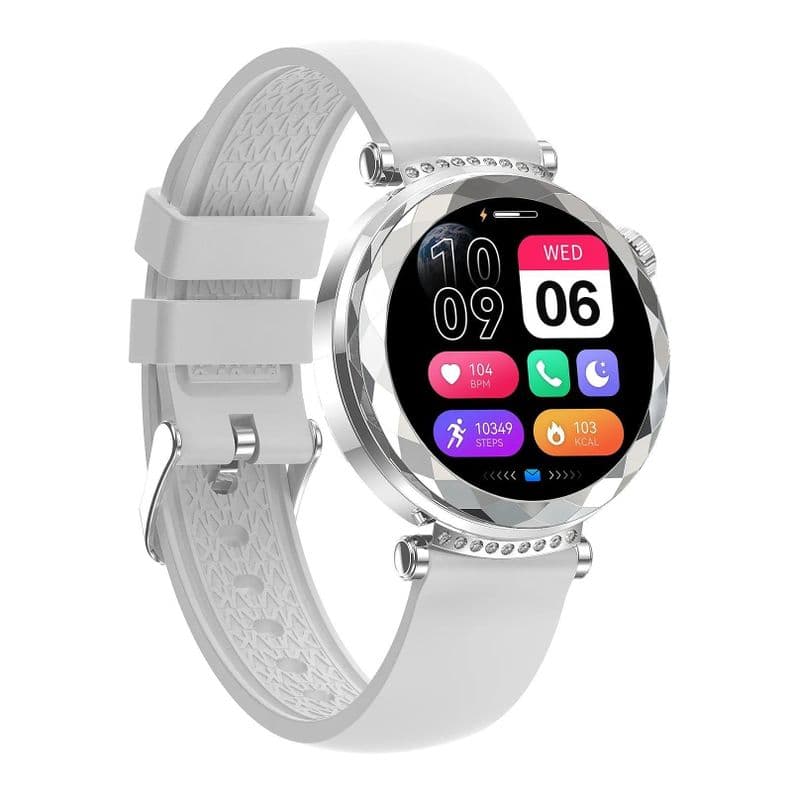 Smartwatch HK88 AMOLED Plateado Metalico blanco