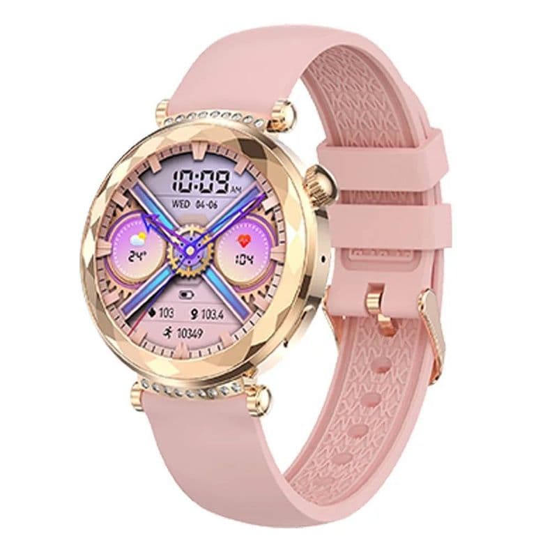 Smartwatch HK88 AMOLED Dorado Metalico rosa Rosado