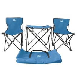 Juego de mesa con sillas plegables azul