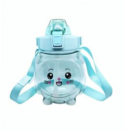Botella Agua Antiderrame Kawaii Turquesa