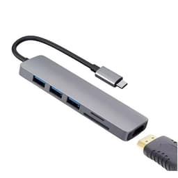 Adaptador Usb Hub Hdmi Tipo C 3 X Usb 3.0 6 en 1