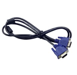 Cable VGA 1.5m Doble Filtro Color Azul