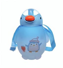 Botella Agua Pinguino Kawaii Azul