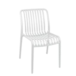Silla XL Plastico Resina Deco Bremen Blanca Escandinavia Blanco