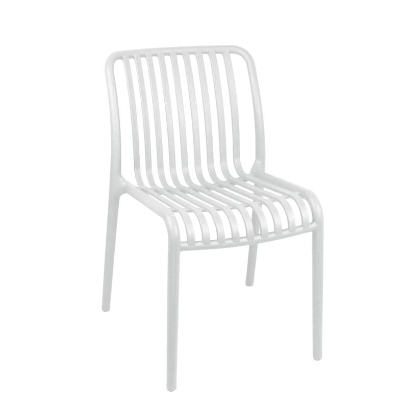 Silla XL Plastico Resina Deco Bremen Blanca Escandinavia Blanco