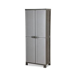 Armario Closet Plastico Grande Multiuso Gris 68x39x171,5 cm