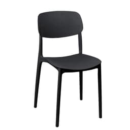 Silla Plastico Apilable Deco Estocolmo Negro Escandinavia
