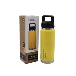 Botella Metalica Termica Doble Boca Ajustable Angosta y Ancha 800ml Amarillo