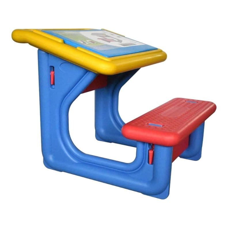 Mesa Escritorio Con Asiento Para Ninos 55x55x70cm Gamepower Azul