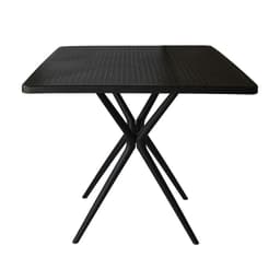 Mesa Cocina Terraza Jardin Cuadrada Elvan 71x70x70 Negra Negro