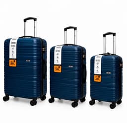 Set Maletas Northpak Resistente Ultraliviana 20"24"28" Azul