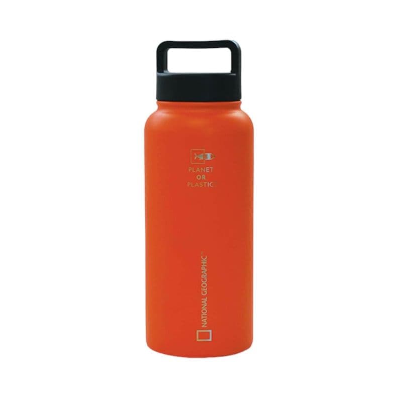 Botella Agua Termica Acero Inox. 960ML National Geographic Naranjo