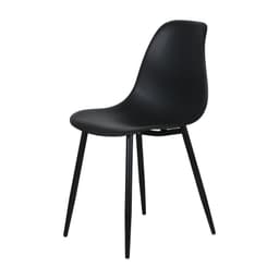 Silla Deco Plastico Patas Metalicas Igor 45*53*83 Negra Negro