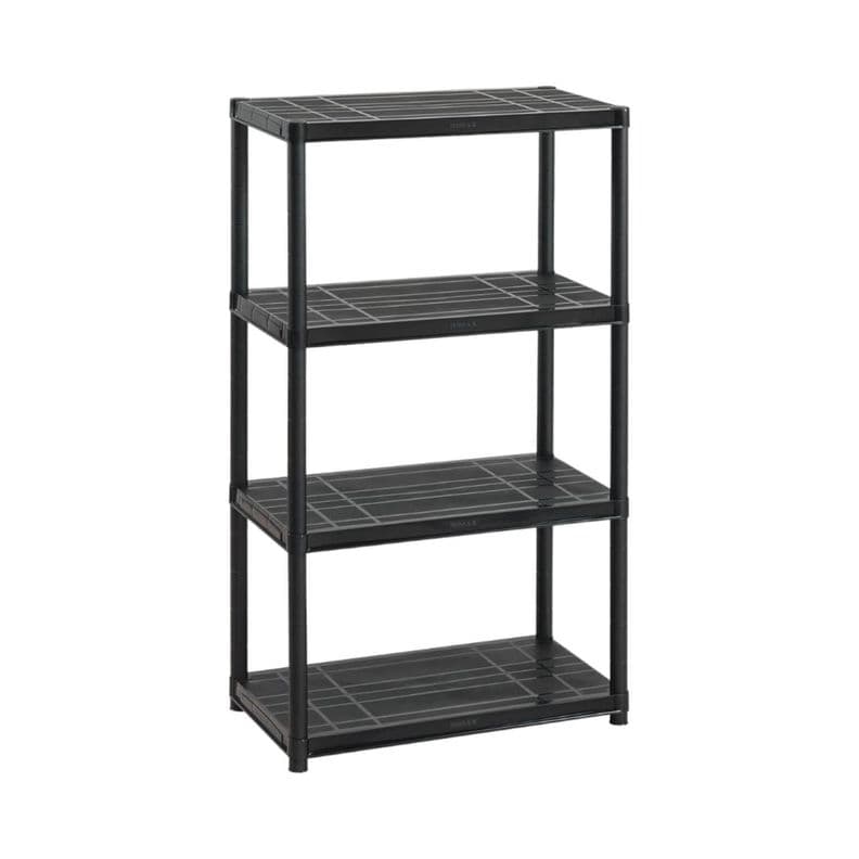 Estante Repisa Rack plastico 4 Niveles 71x38 x129cm Rimax Negro