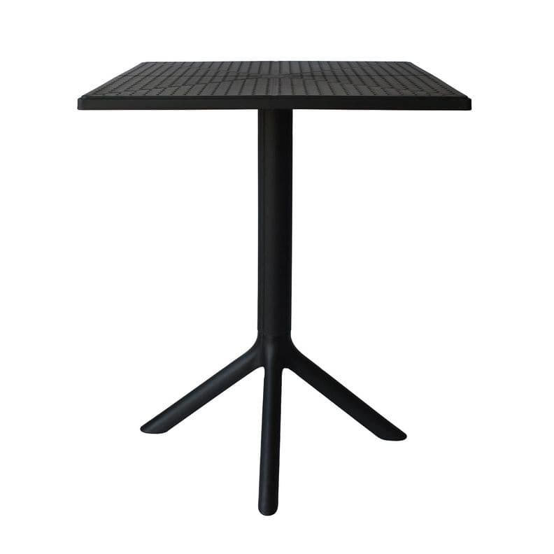 Mesa Cocina Terraza Jardin Cuadrada Sander 76x60x60cm Negra Negro