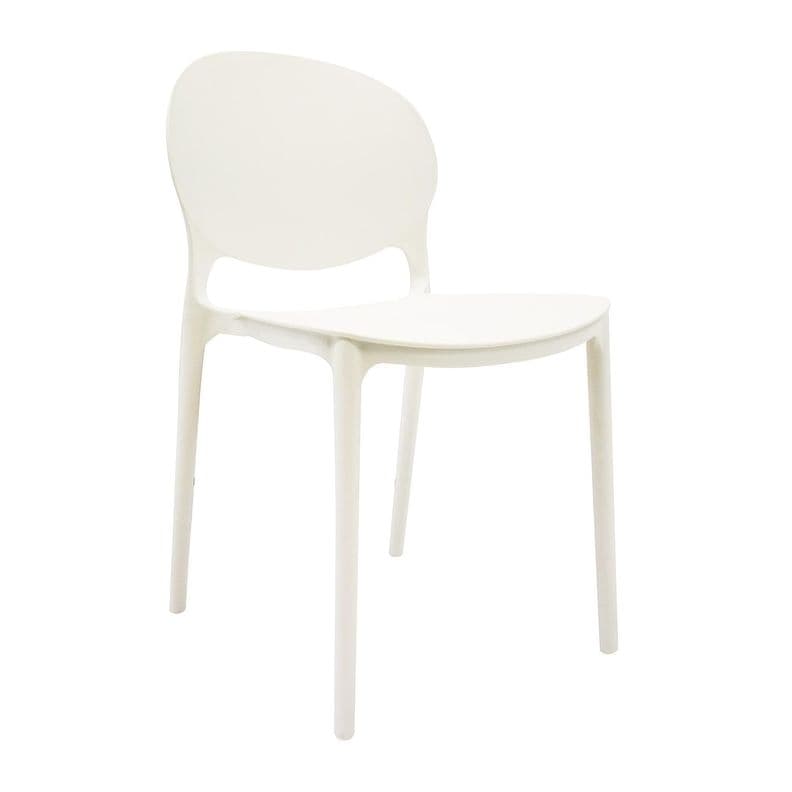 Silla Plastico Apilable Deco Berlin Blanca Escandinavia Blanco