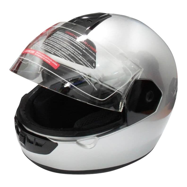 Casco Full Face Bx603 Talla M Silver Certificado DOT Plata
