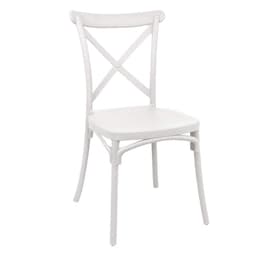 Silla Plastico Crossback Deco Copenhagen Blanca Escandinavia Blanco