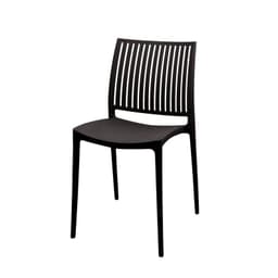 Silla Plastico Apilable Deco Noruega Negro Escandinavia