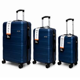 Set Maletas Northpak Resistente Ultraliviana 20"24"28" Azul