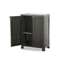 Armario Closet Plastico Mediano Multiuso Negro 68x39x92cm