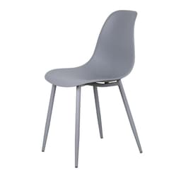 Silla Deco Plastico Patas Metalicas Igor 45*53*83 Gris