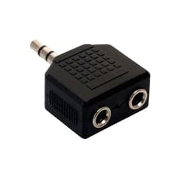 Adaptador Audio Splitter Comparte Musica Conector Plug Jack 3.5mm 2 en 1 Negro
