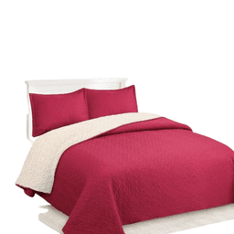 Cubrecama Quilt Sherpa 1.5 plazas - Rojo