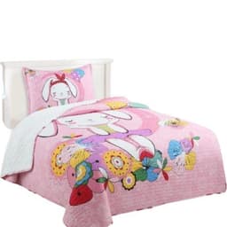 Cubrecama Sherpa 1.5 Plazas - Conejita Candy M943